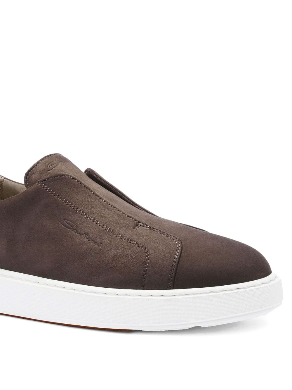 slip-on calfskin leather sneakers - 2