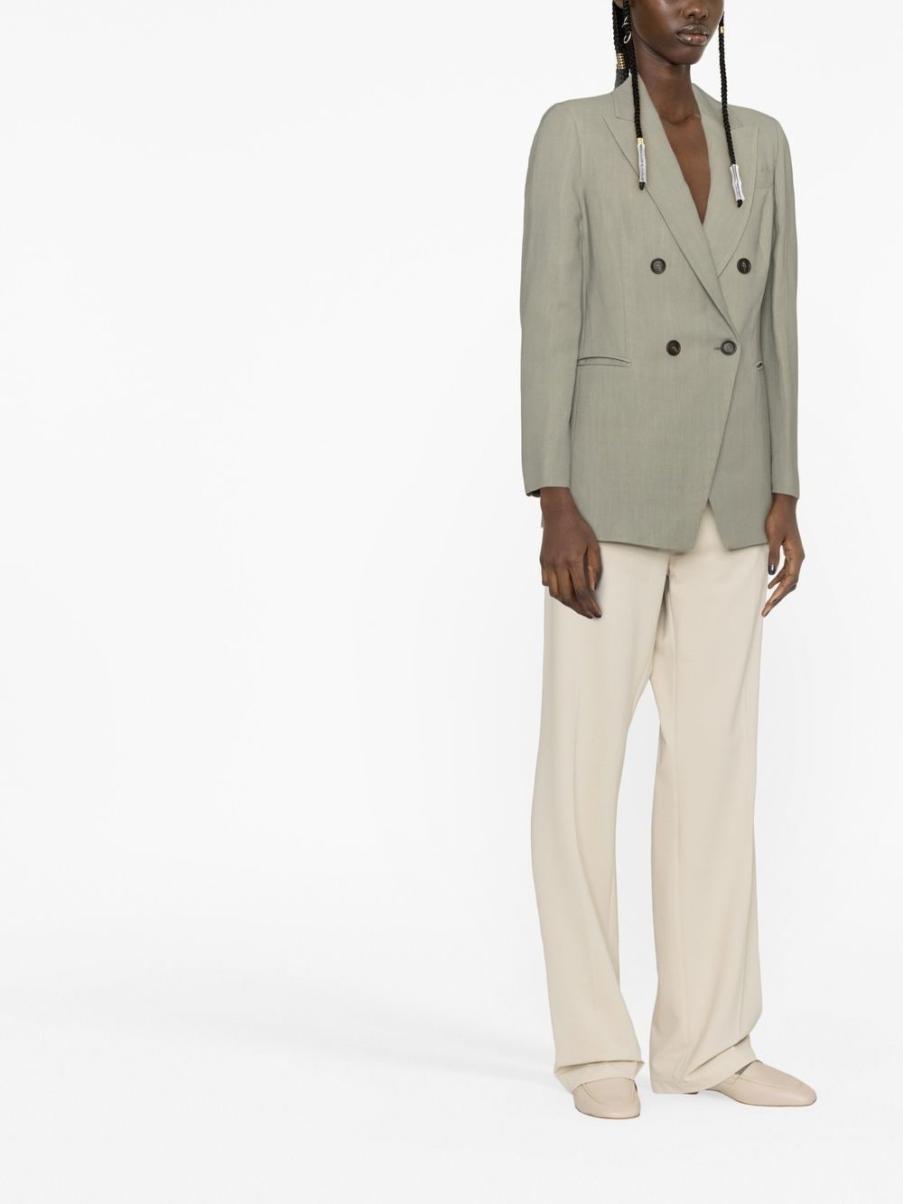 double-breasted tailored blazer - 3