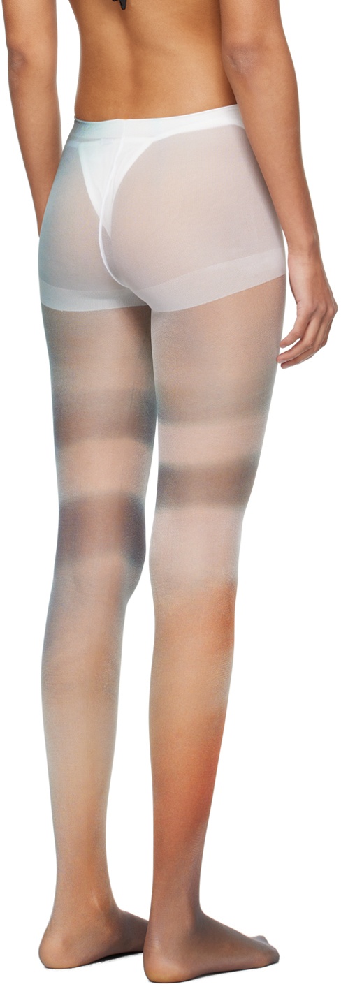Beige & Navy Light Leak Tights - 3