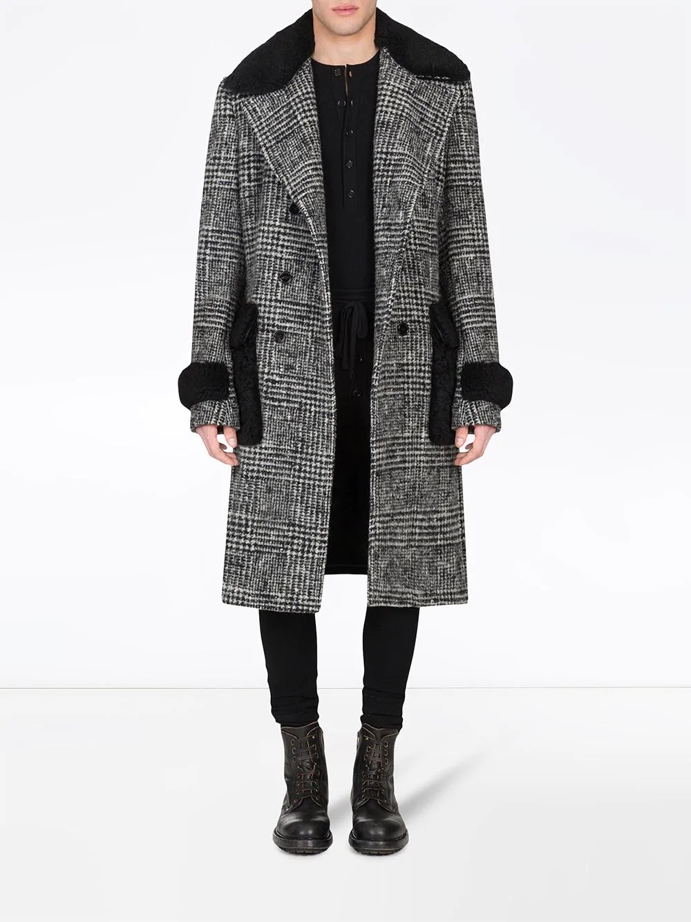 double-breasted wool coat  - 2