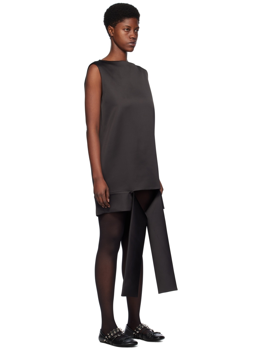 Black Strap Minidress - 2