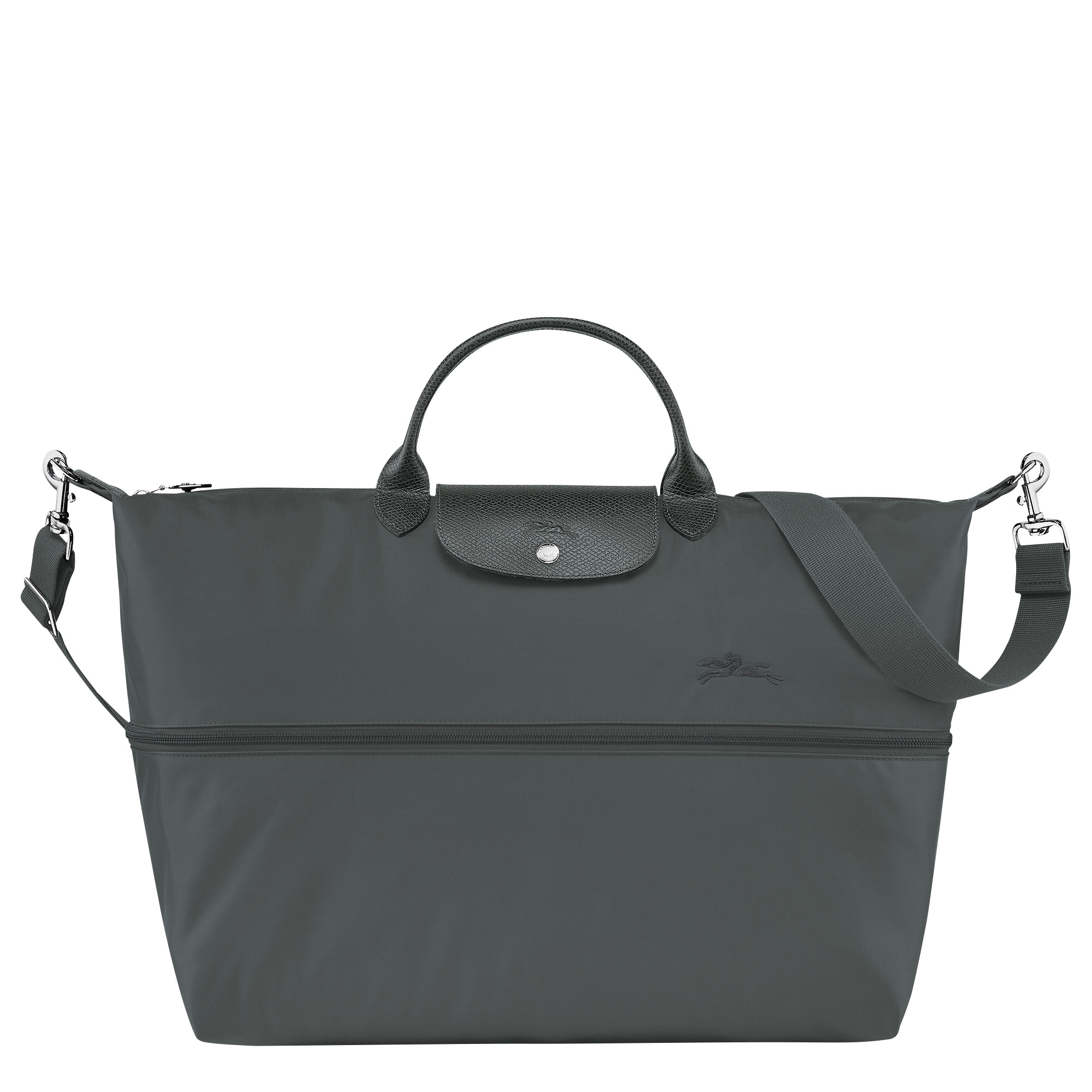 Le Pliage Green Travel bag expandable Graphite - Recycled canvas - 4