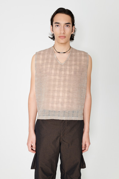Our Legacy Double Lock Vest Grey Disintegration Check outlook