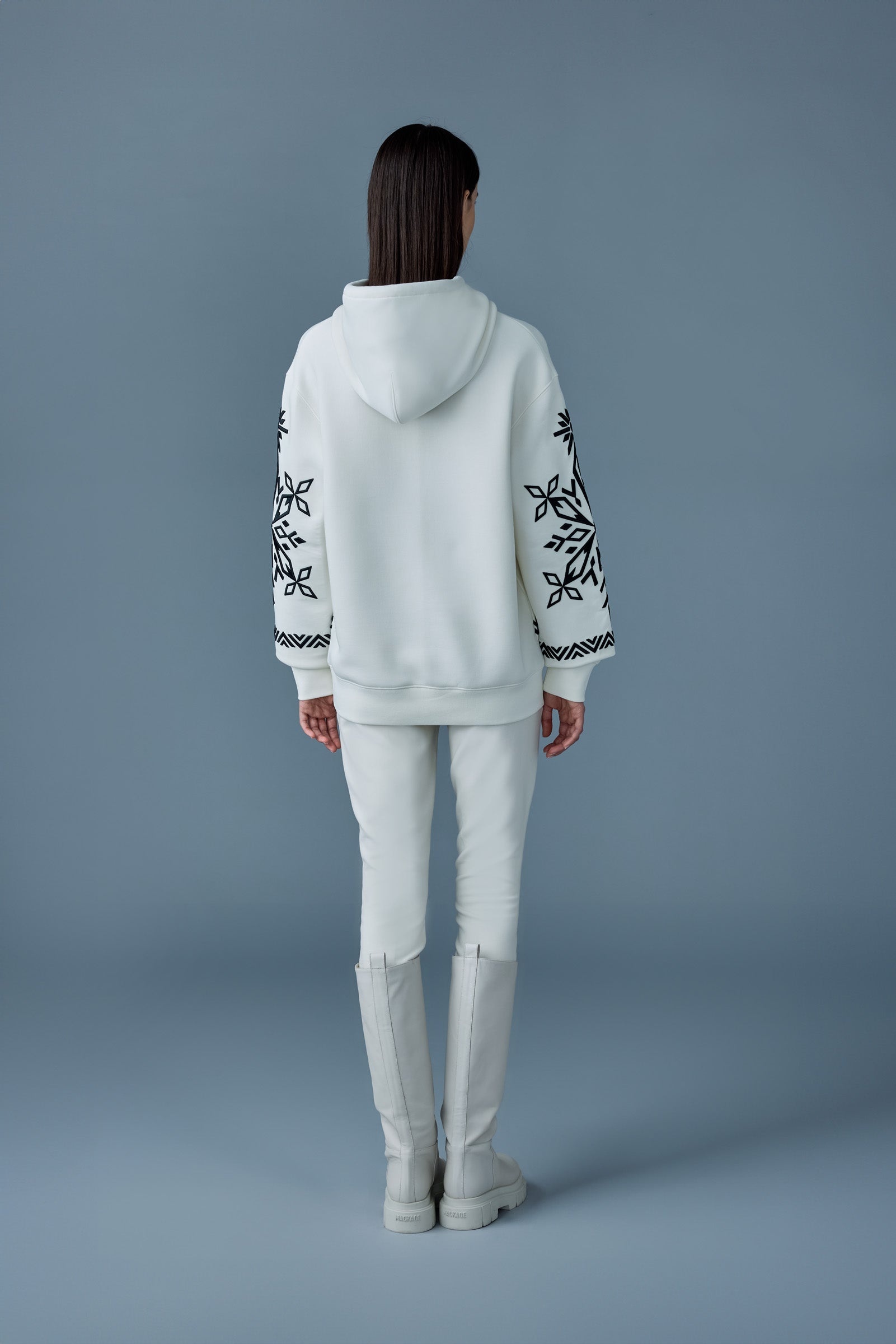 OLSEN Snowflake embroidery hoodie - 4