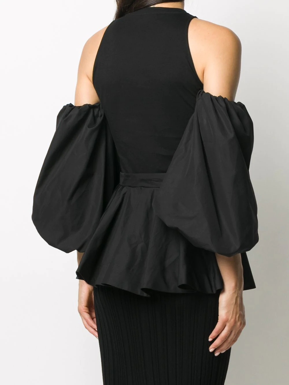 cold-shoulder peplum blouse - 4