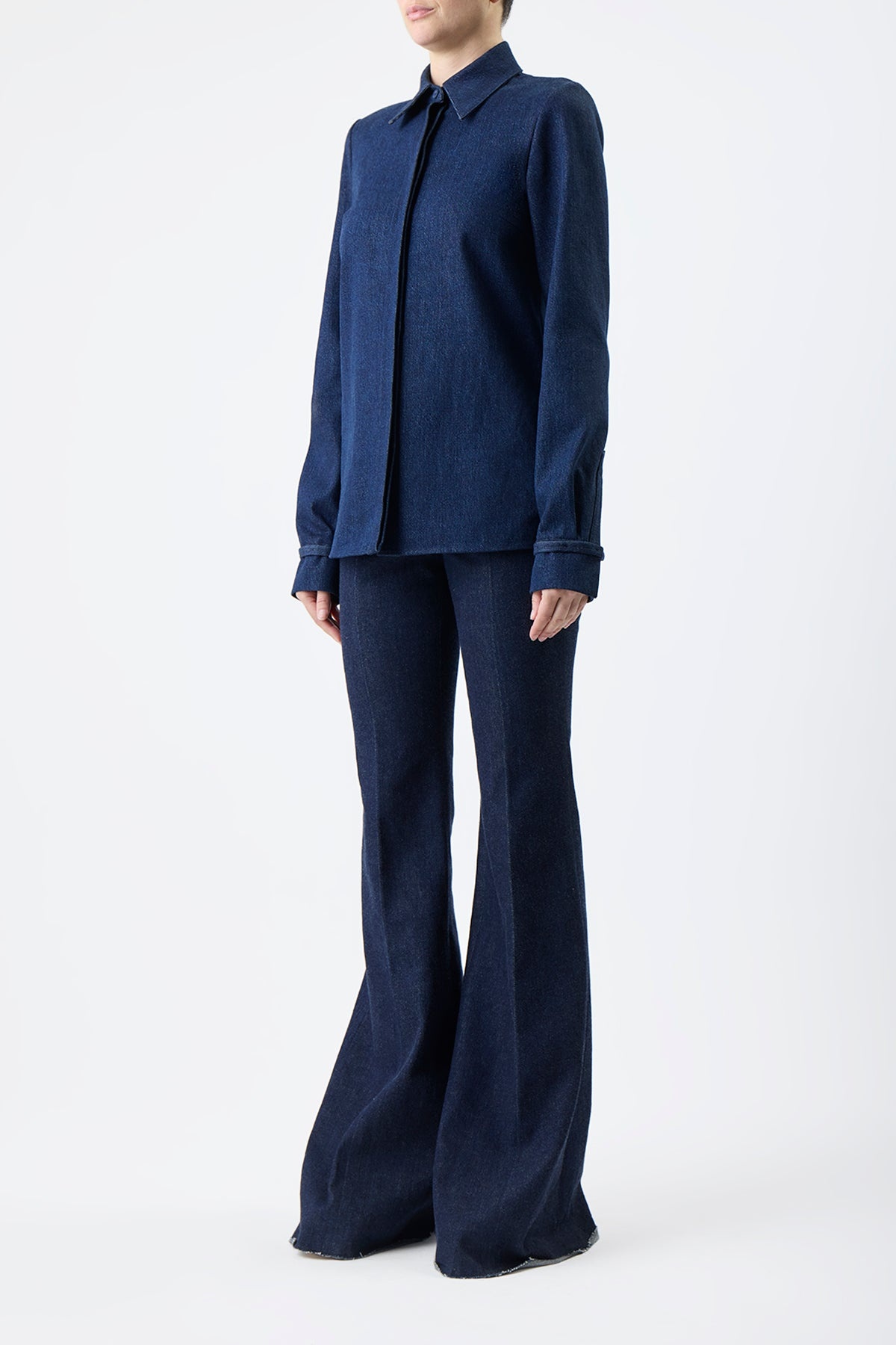 Cruz Button Shirt in Denim - 4