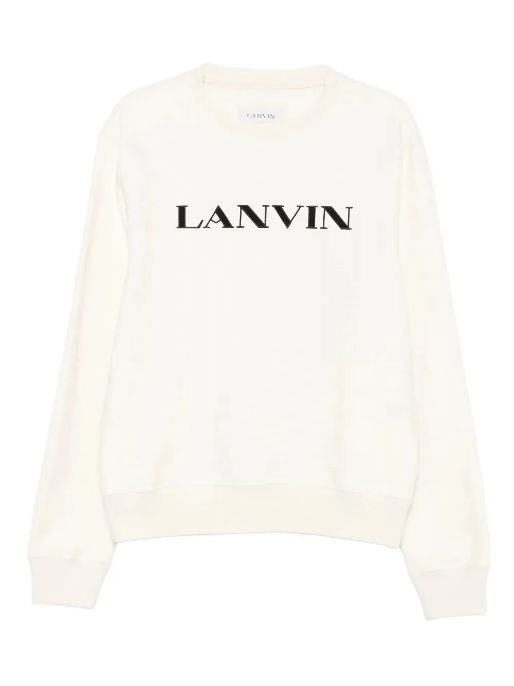Lanvin Men Cotton Sweatshirt With Embroidered Logo - 1