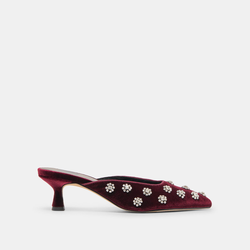 CLARA HEELS BORDEAUX VELVET 1