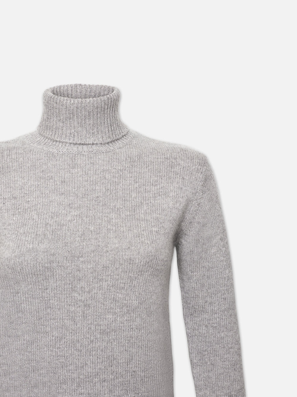 Cashmere Turtleneck Sweater in Heather Grey - 2
