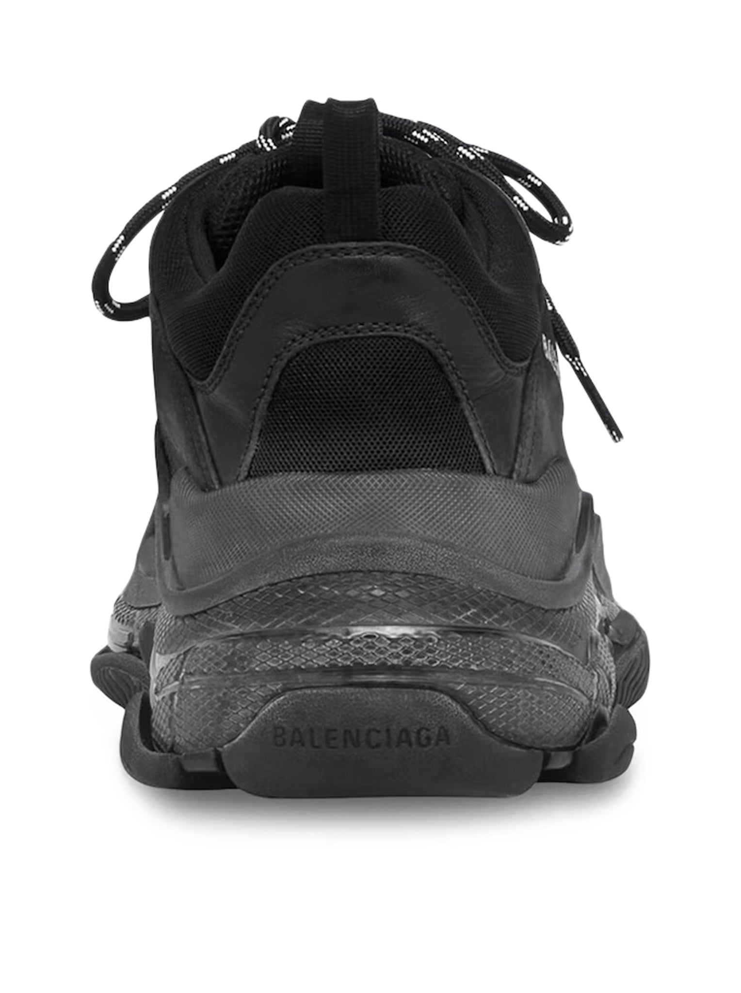 TRIPLE S CLEAR SOLE FOR MEN IN BLACK - 3