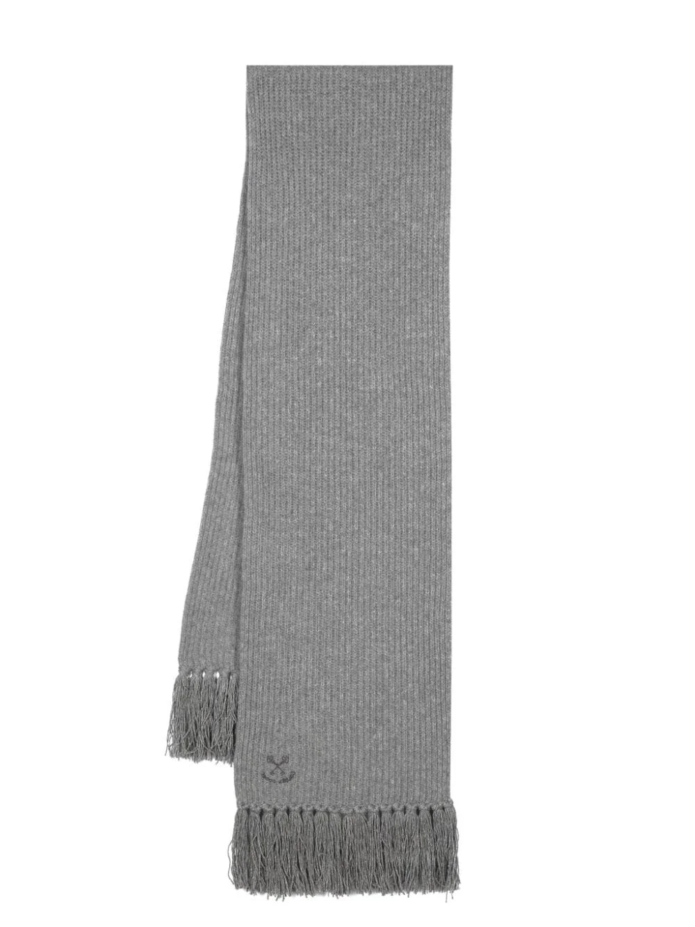 ribbed-knit wool scarf - 1