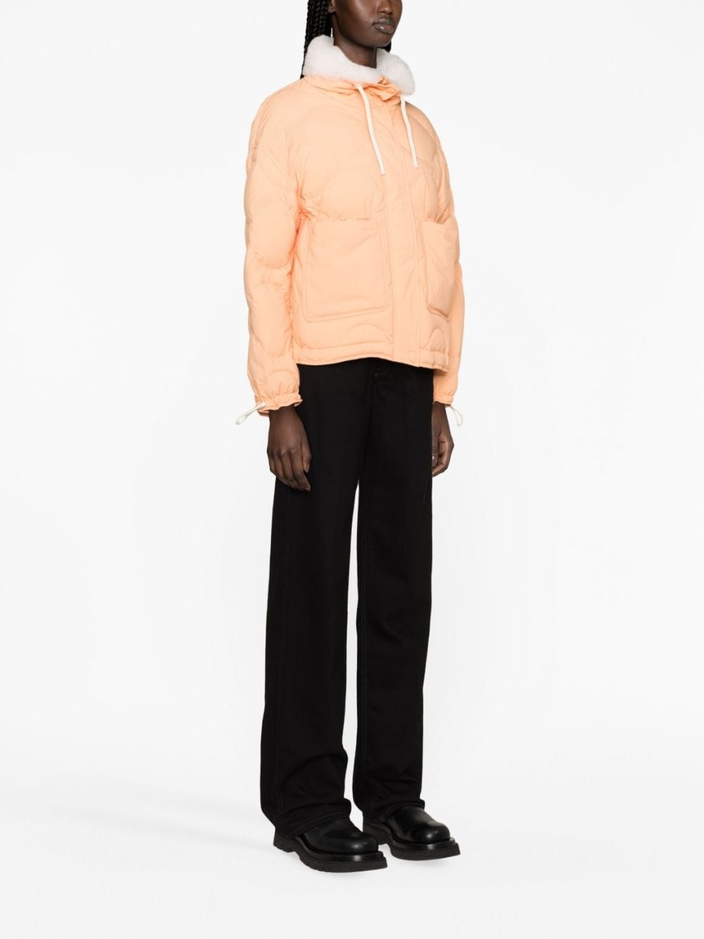 concealed-fastening padded jacket - 3