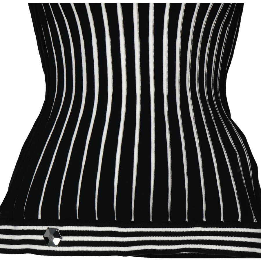 Philipp Plein Intarsia Stripes Short-Sleeve Pullover - 7