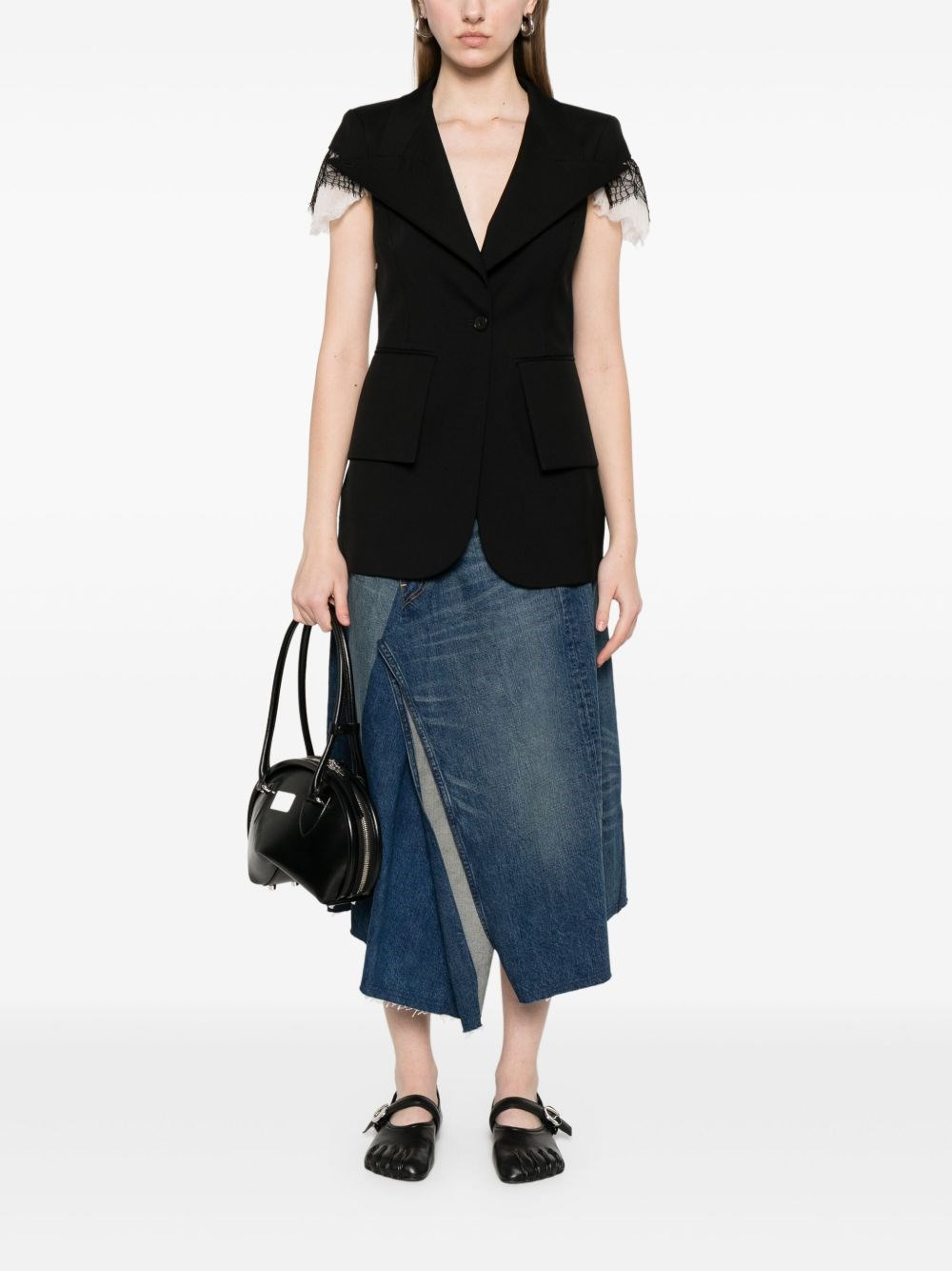 Denim asymmetric skirt - 3
