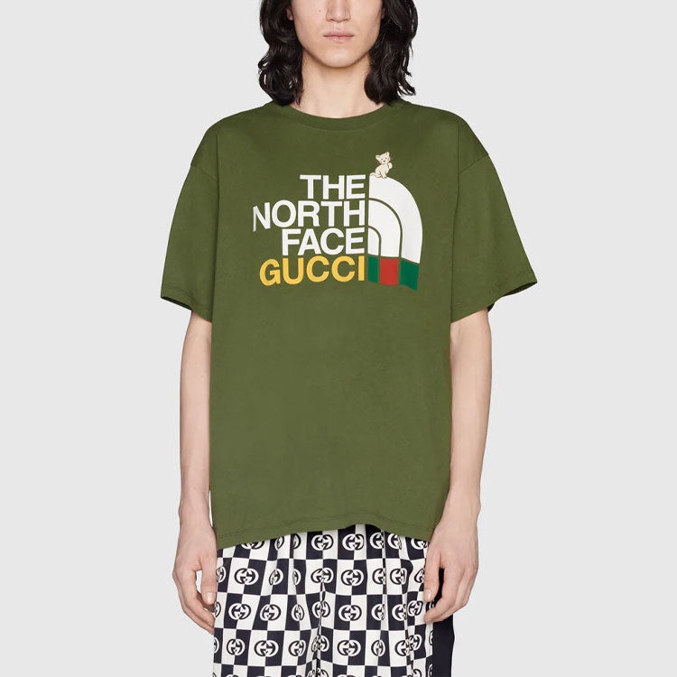 Gucci x THE NORTH FACE FW21 LogoT 'Dark Green' 616036-XJDRD-3450 - 3