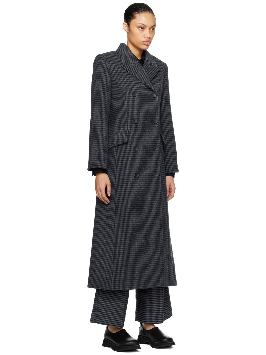 Black & Gray Gardeniia Coat - 2