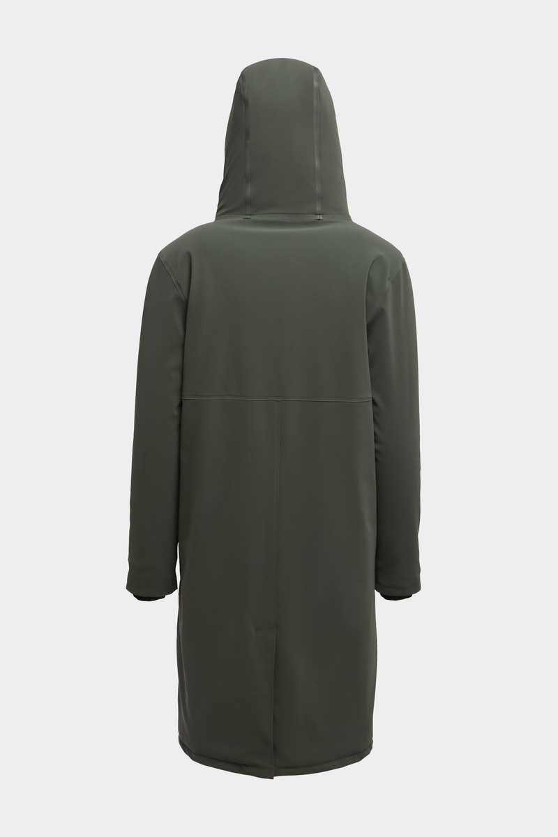 Stockholm Long Winter Suede Jacket Dark Green 6