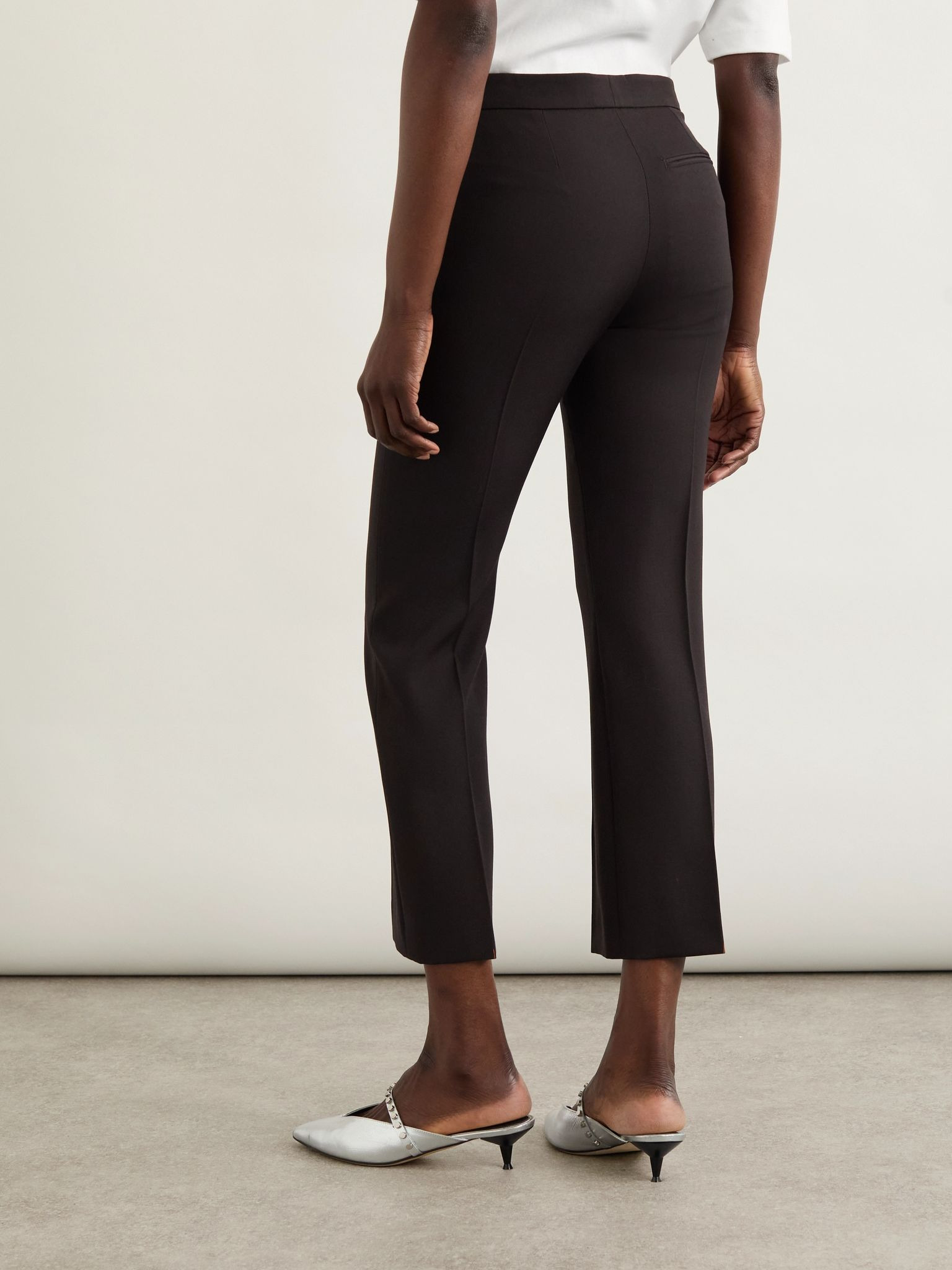 Wool tapered pants Dark brown - 4