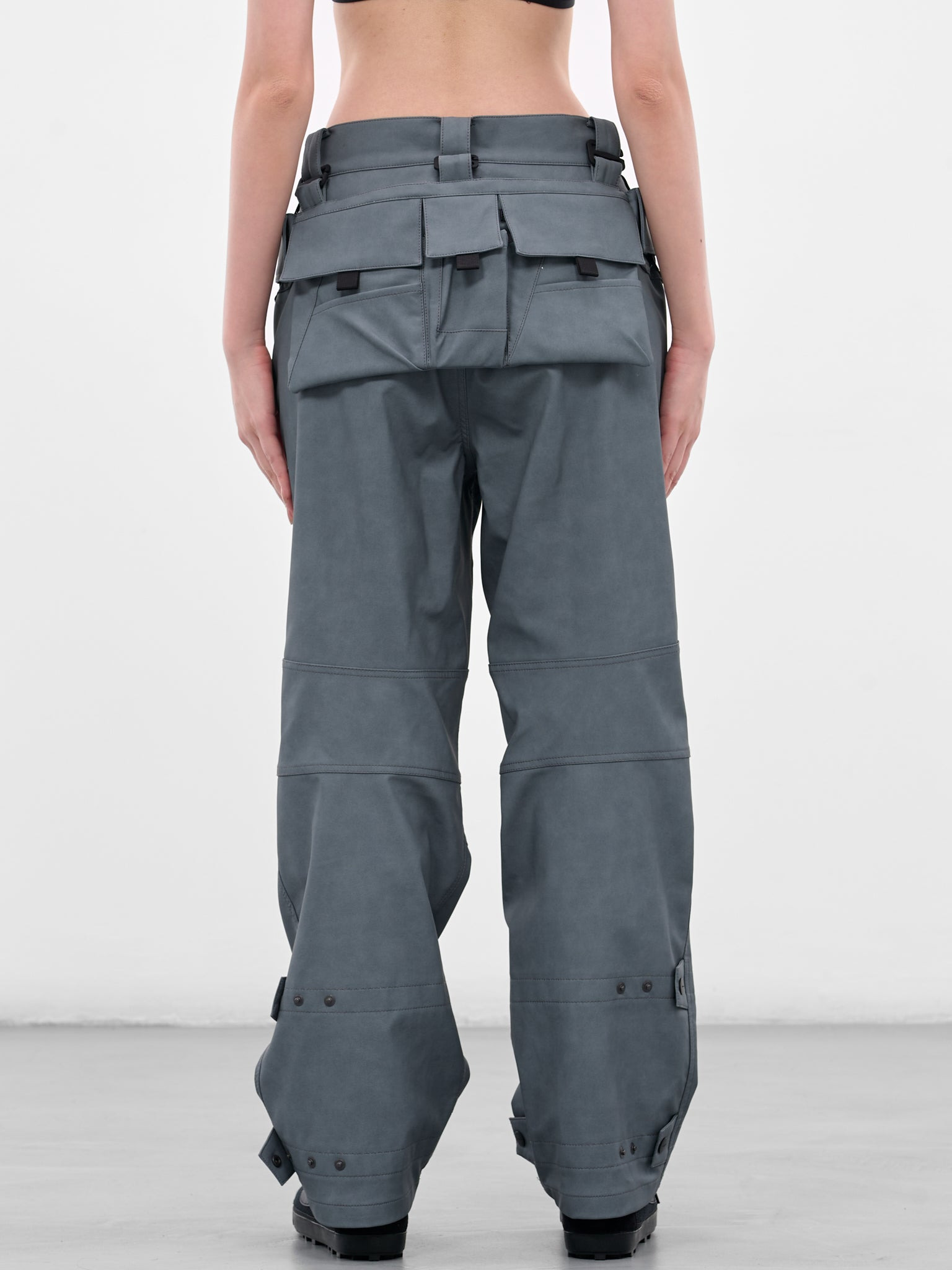 Gray Biker Pants & Bag - 3