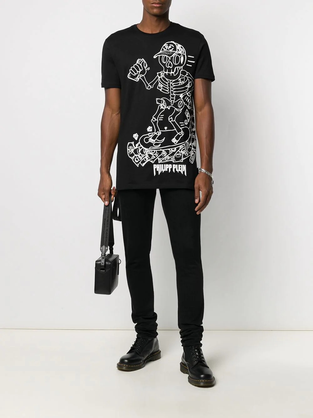 graphic skeleton print t-shirt - 2