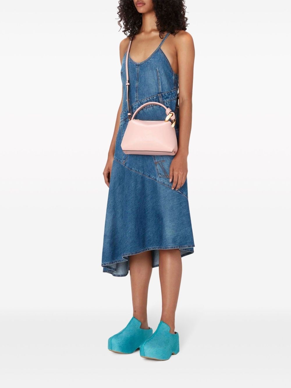 asymmetric cotton denim dress - 2