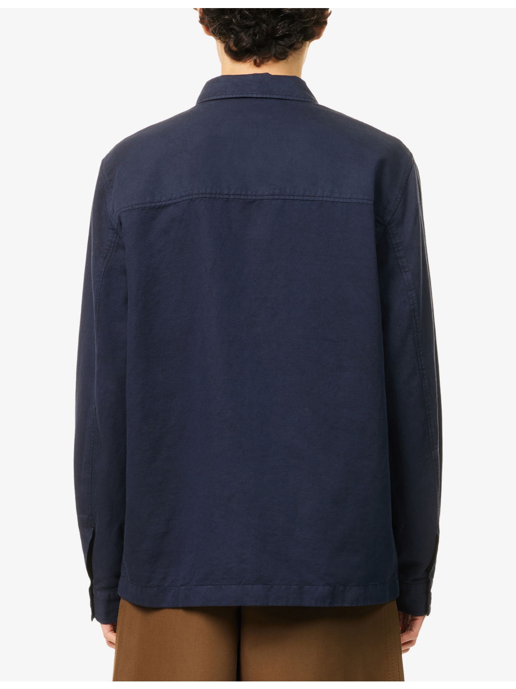 Twin-Pocket Pointed-Collar Cotton and Linen-Blend Jacket - 4