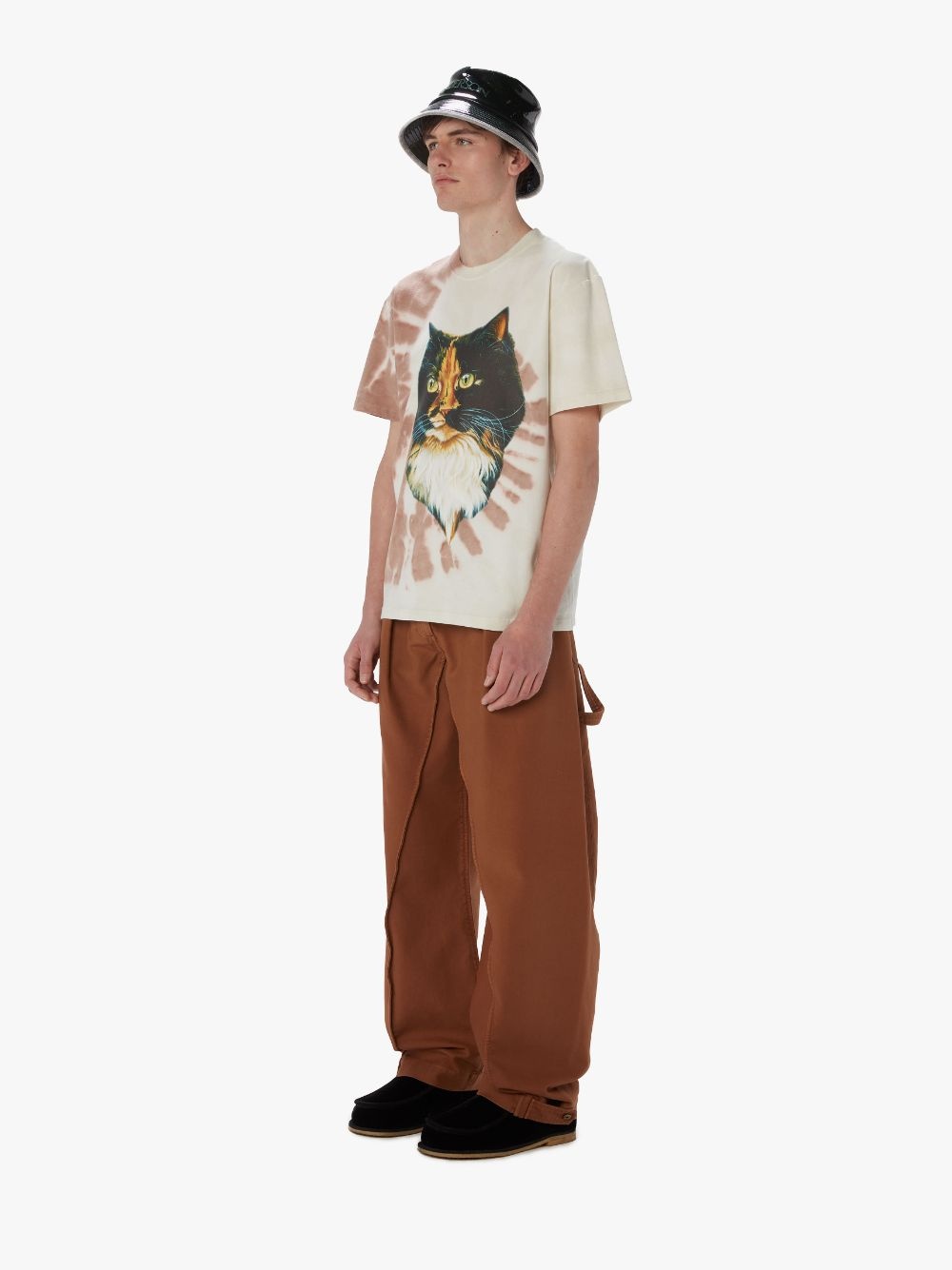 TIE DYE T-SHIRT WITH CAT PRINT - 4