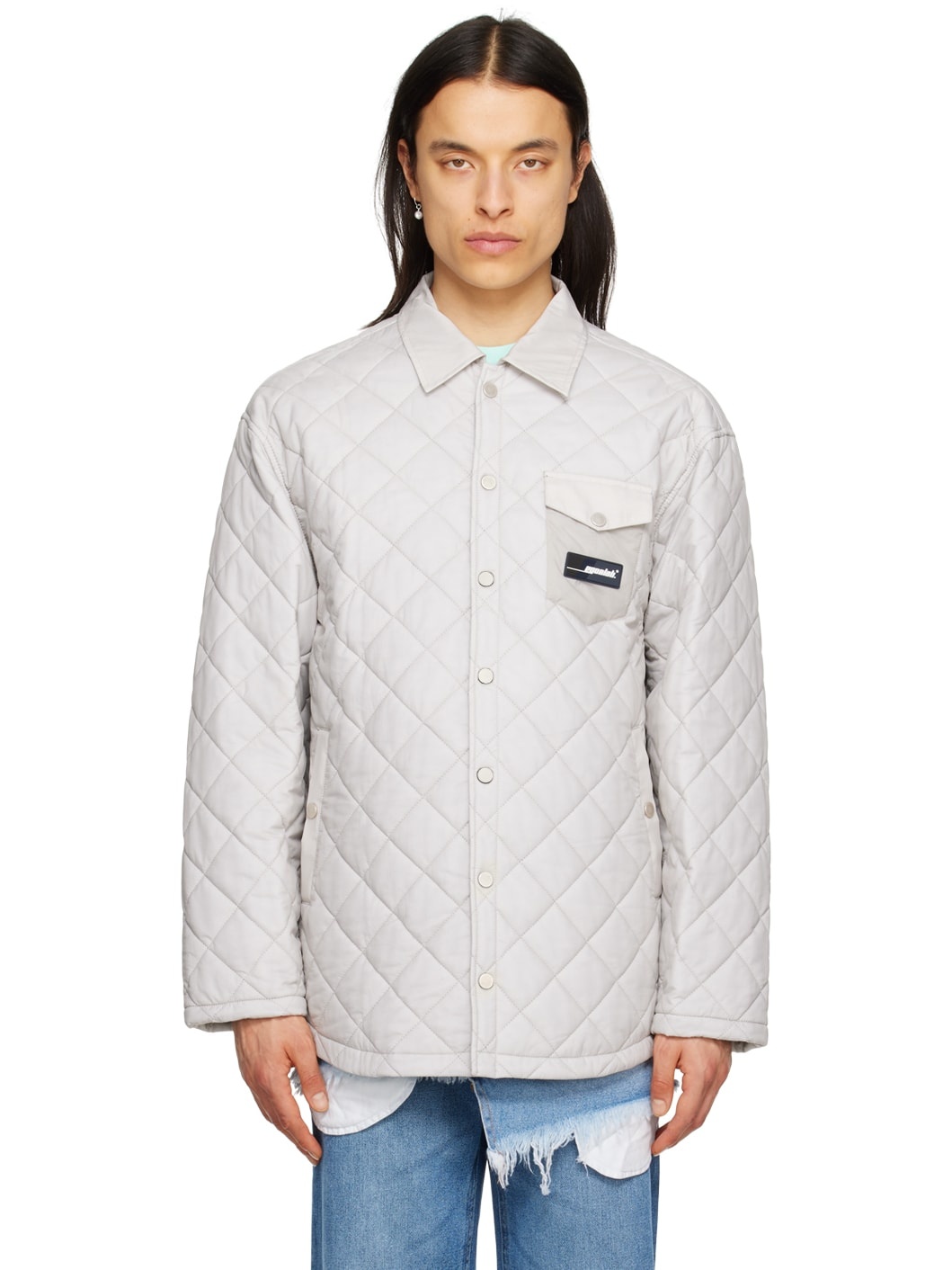 Gray Quilted Shirt - 1