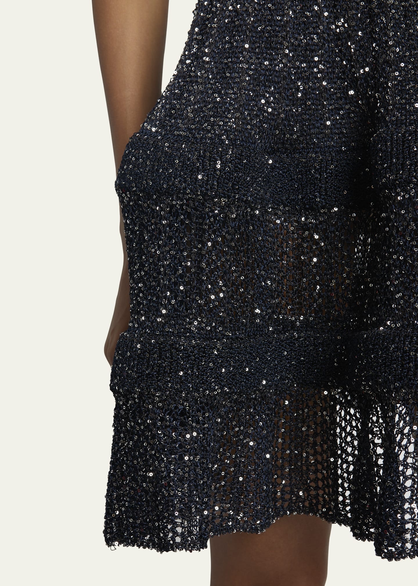 ワンピース ALAIA SEQUINS KNIT DRESS Alaïa Sequined turtleneck maxi dress ALAÏA
