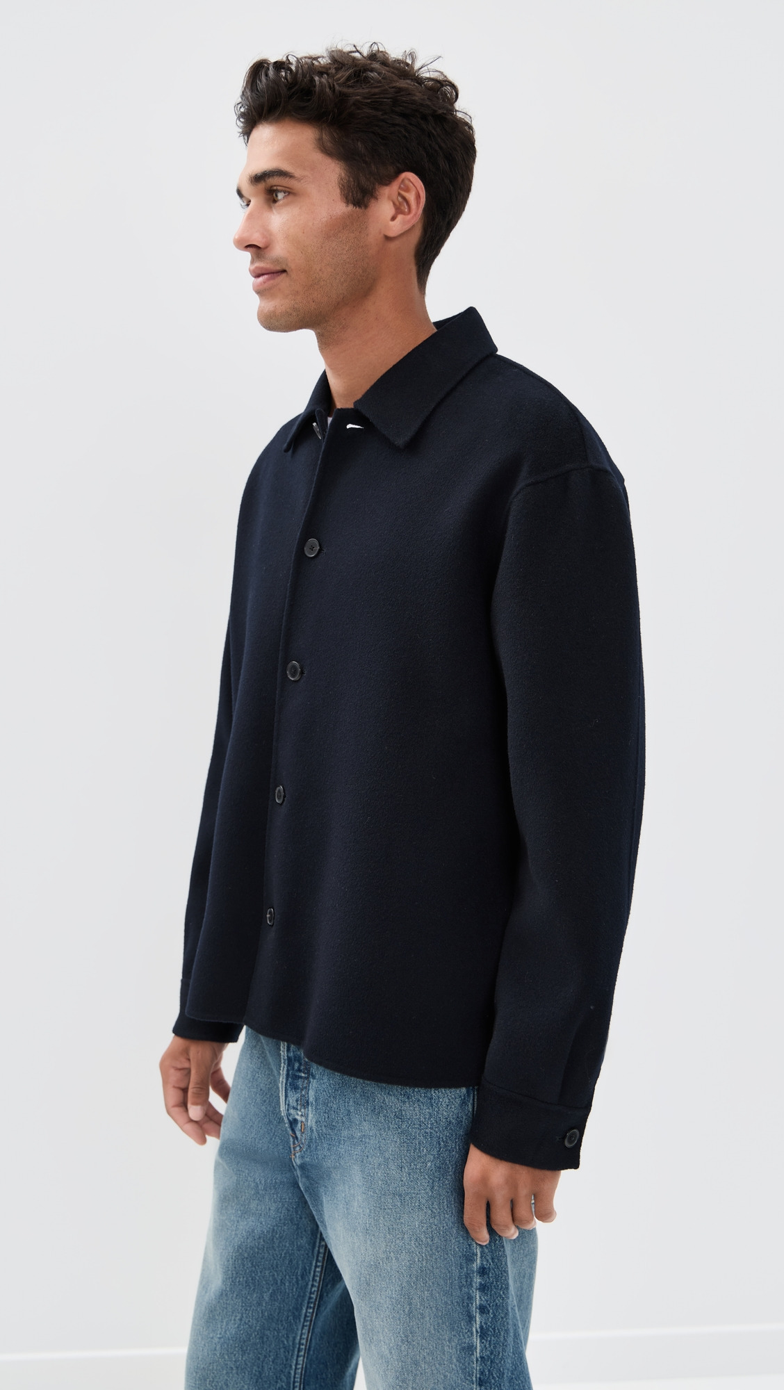 Double Face Wool Shirt Jacket - 3