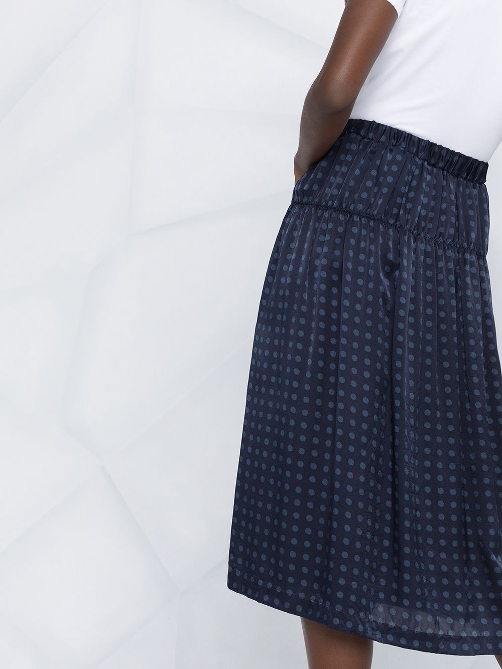 polka dot skirt with gathered detail - 3