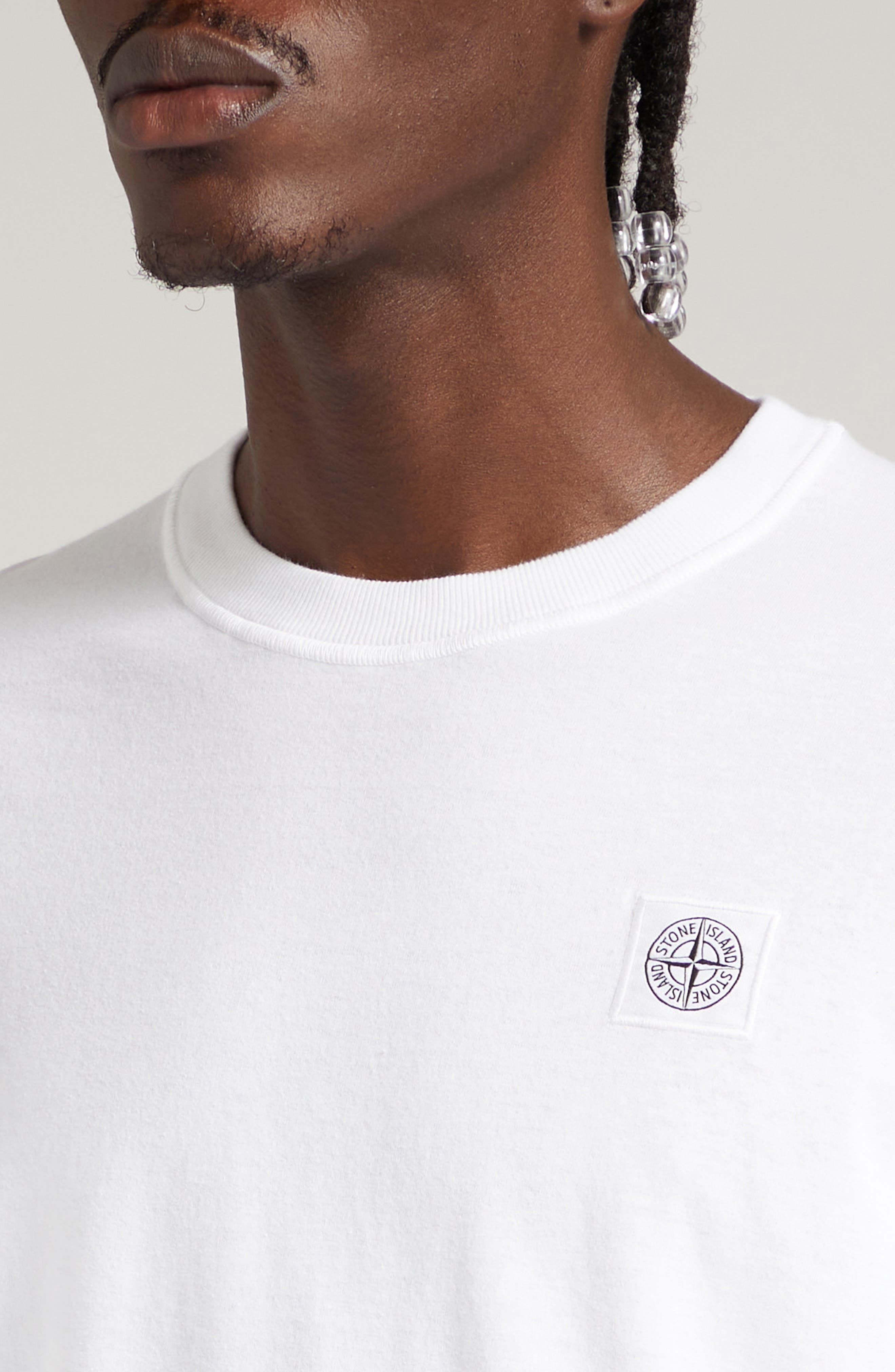 Logo Patch Cotton T-Shirt - 4