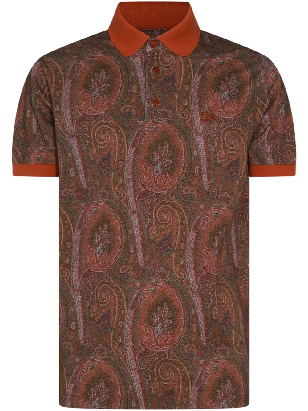 paisley-print polo shirt - 1