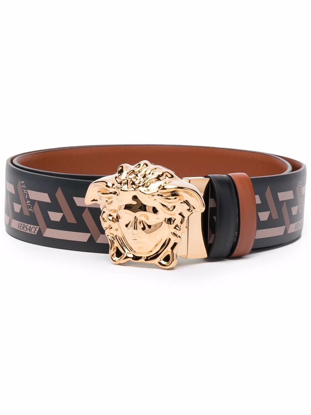 Medusa Head Greca-print belt - 1