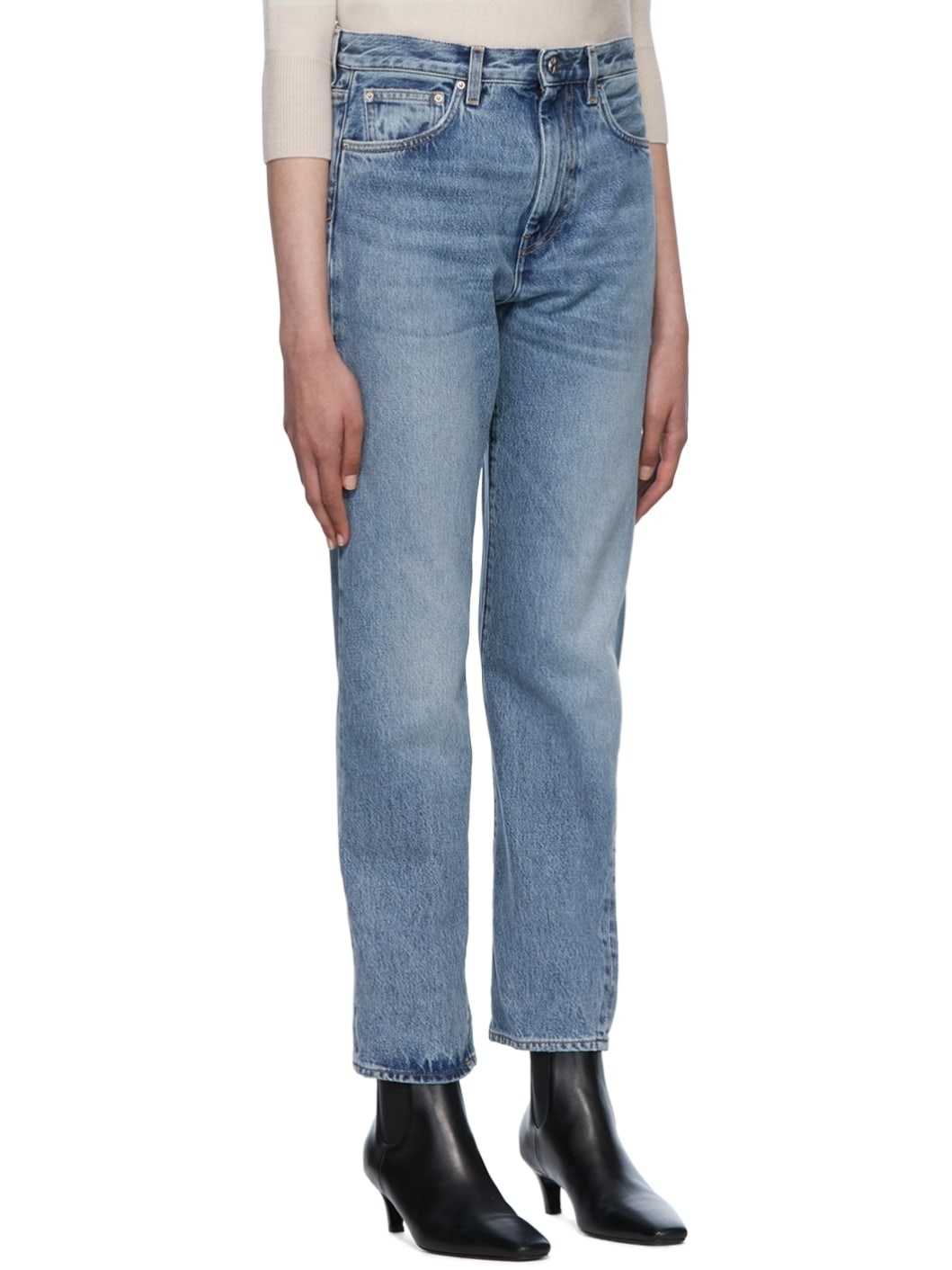 Blue Twisted Seam Jeans - 2