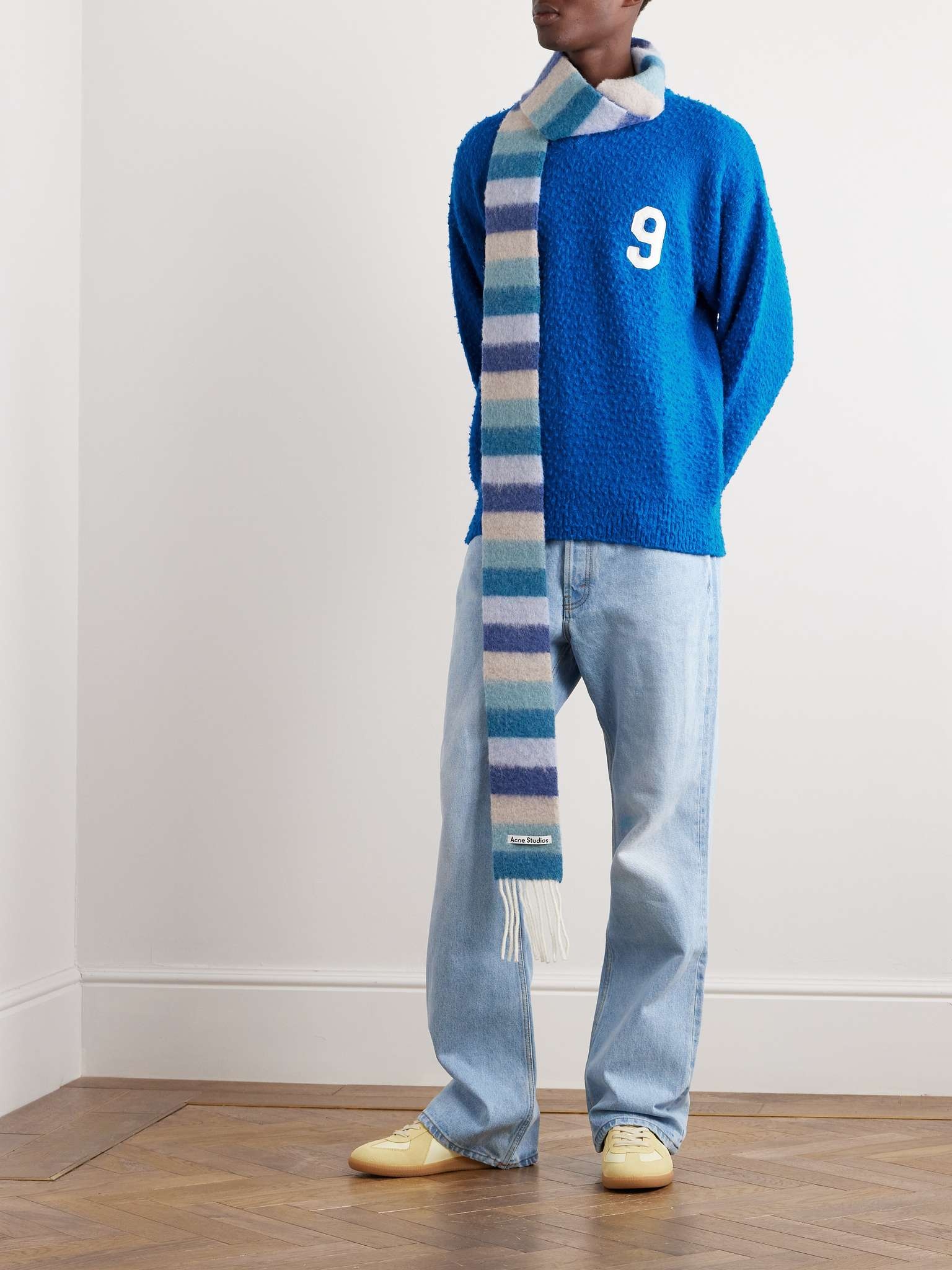 Appliquéd Brushed Knitted Sweater - 2