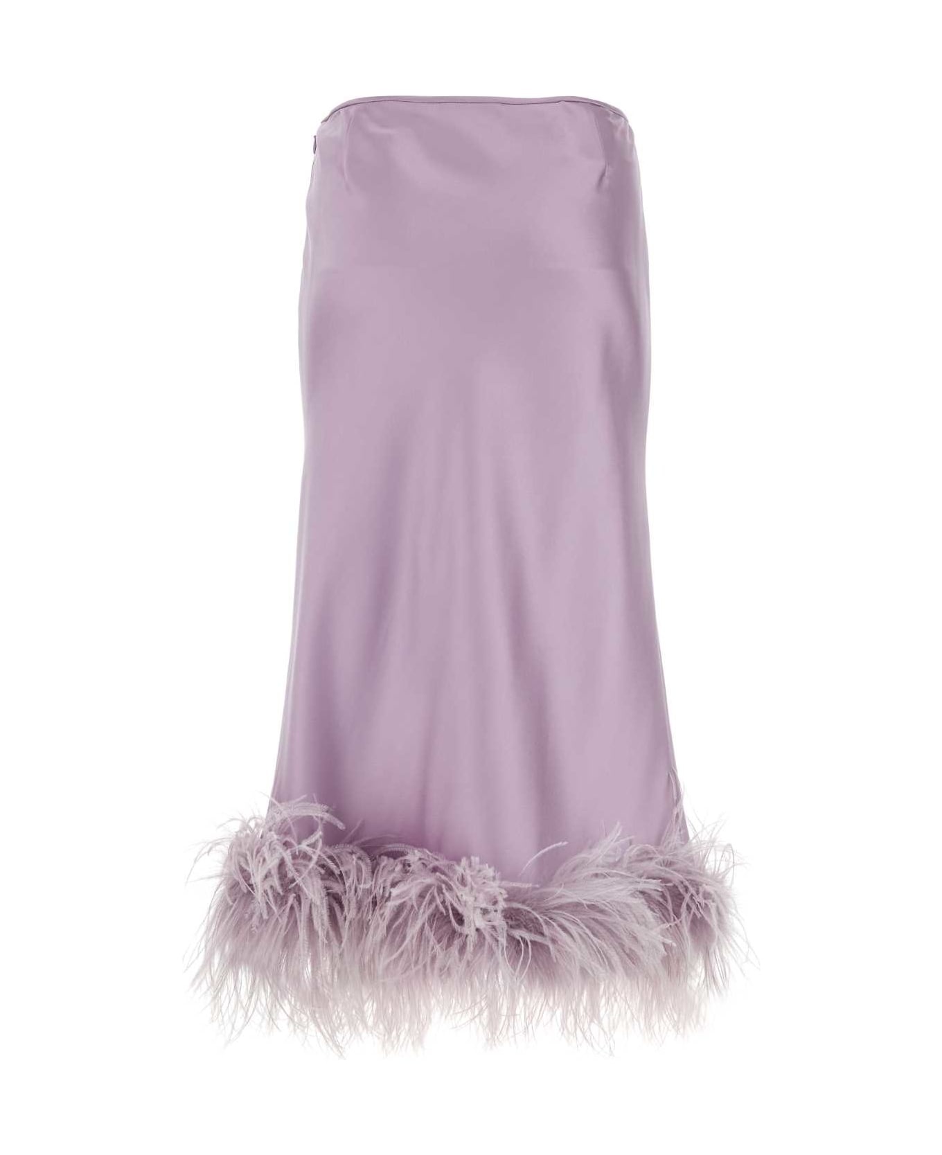 Lilac Satin Skirt - 2