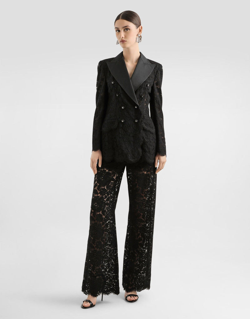 Dolce & Gabbana Flared branded stretch lace pants outlook