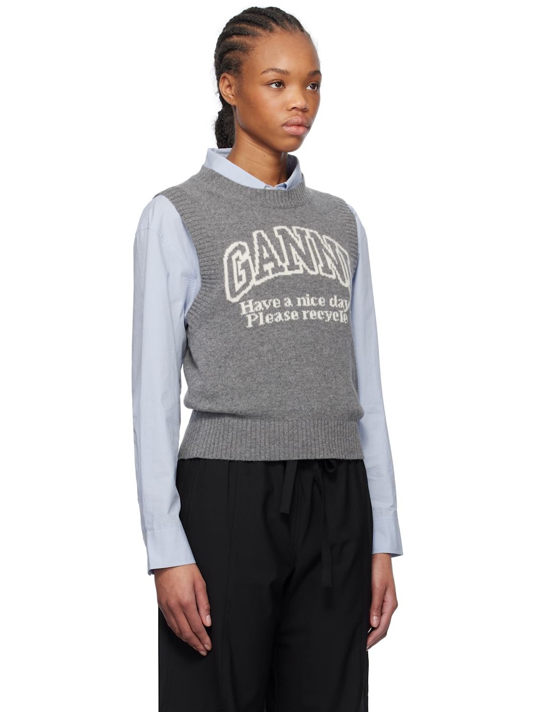 Gray Graphic Vest - 2