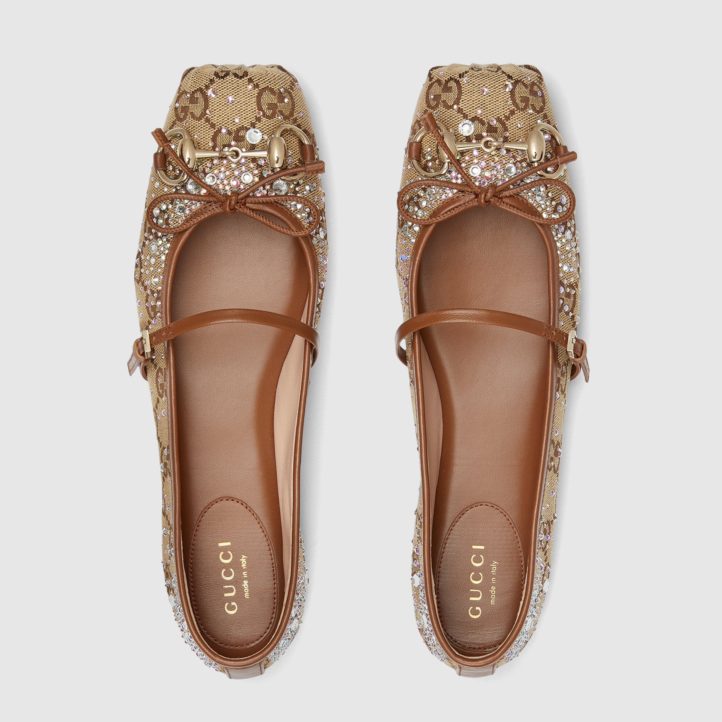 Women's GG crystal Gucci Horsebit ballet flat - 5