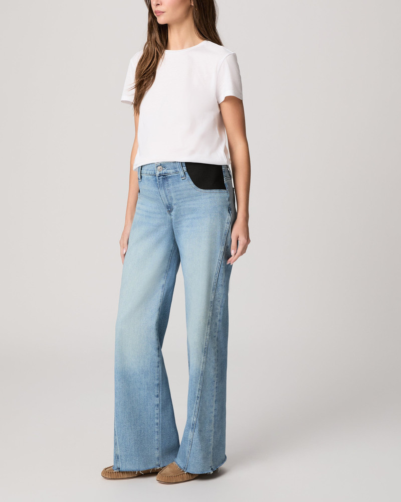 PAIGE Anessa Maternity 31" Wide Leg Jean outlook
