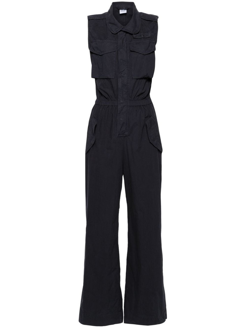 spread-collar cotton jumpsuit 1