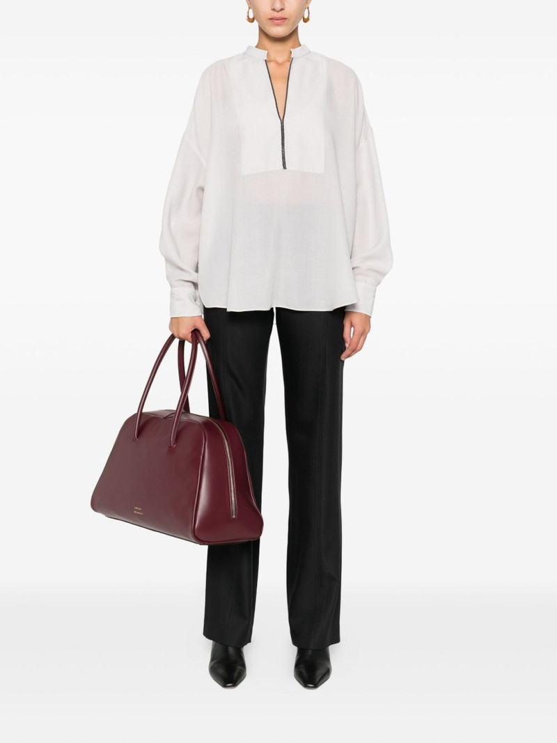 Brunello Cucinelli Monili-chain silk blouse outlook