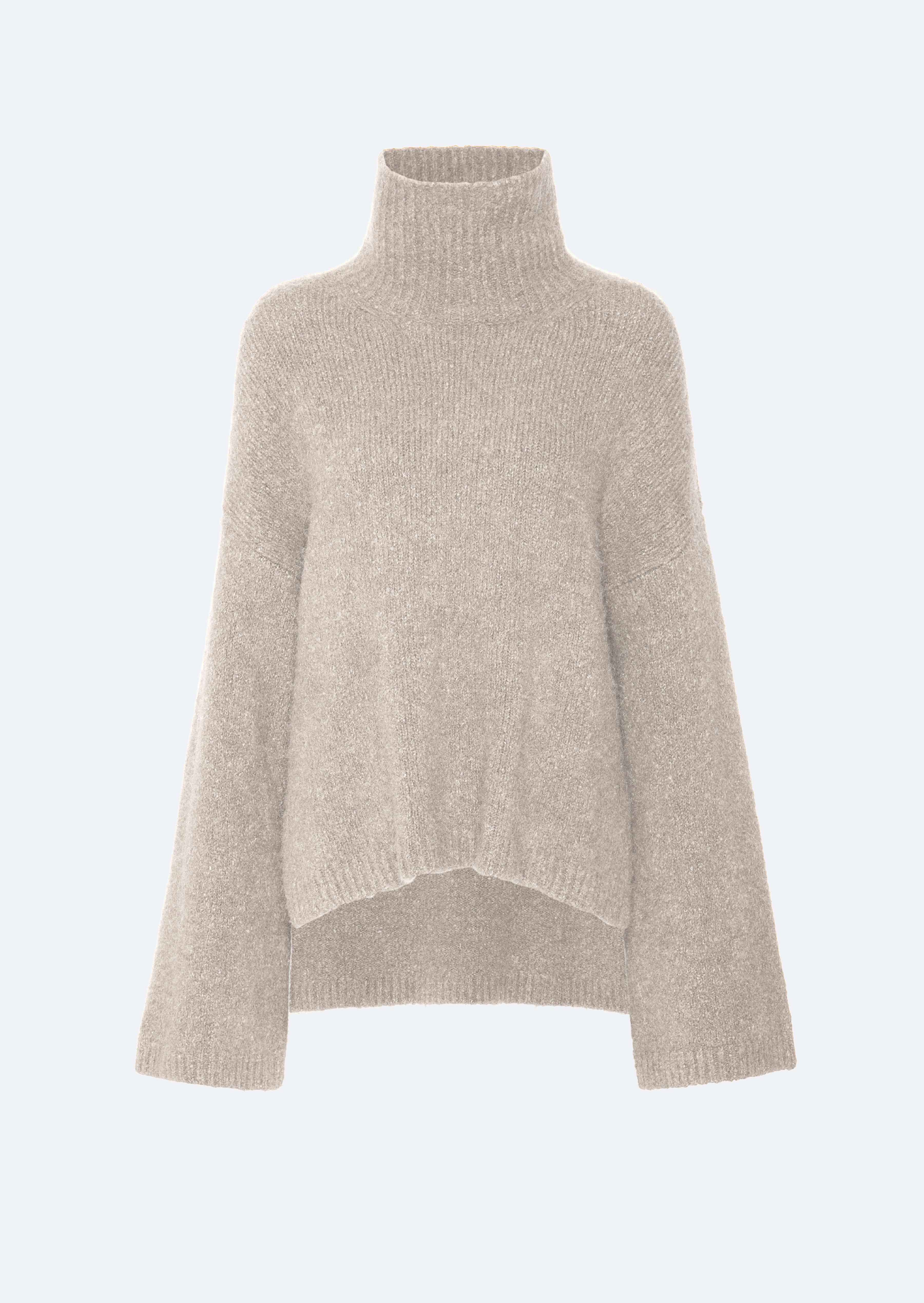 Alpaca Oversized Turtleneck Sweater - 1