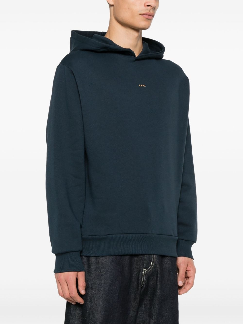 A.P.C. logo-print hoodie | REVERSIBLE