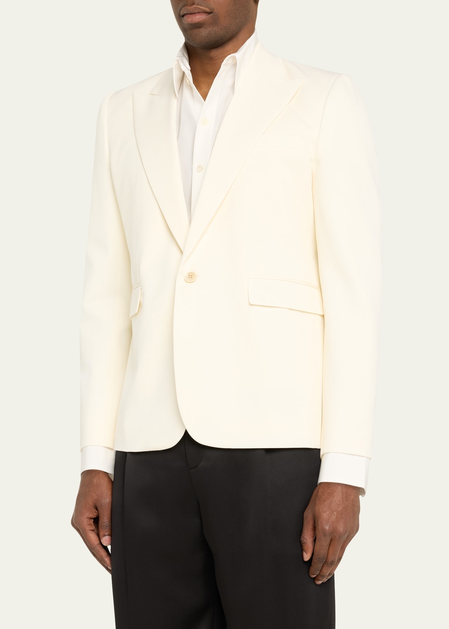 Men's Single-Button Tuxedo Jacket - 4