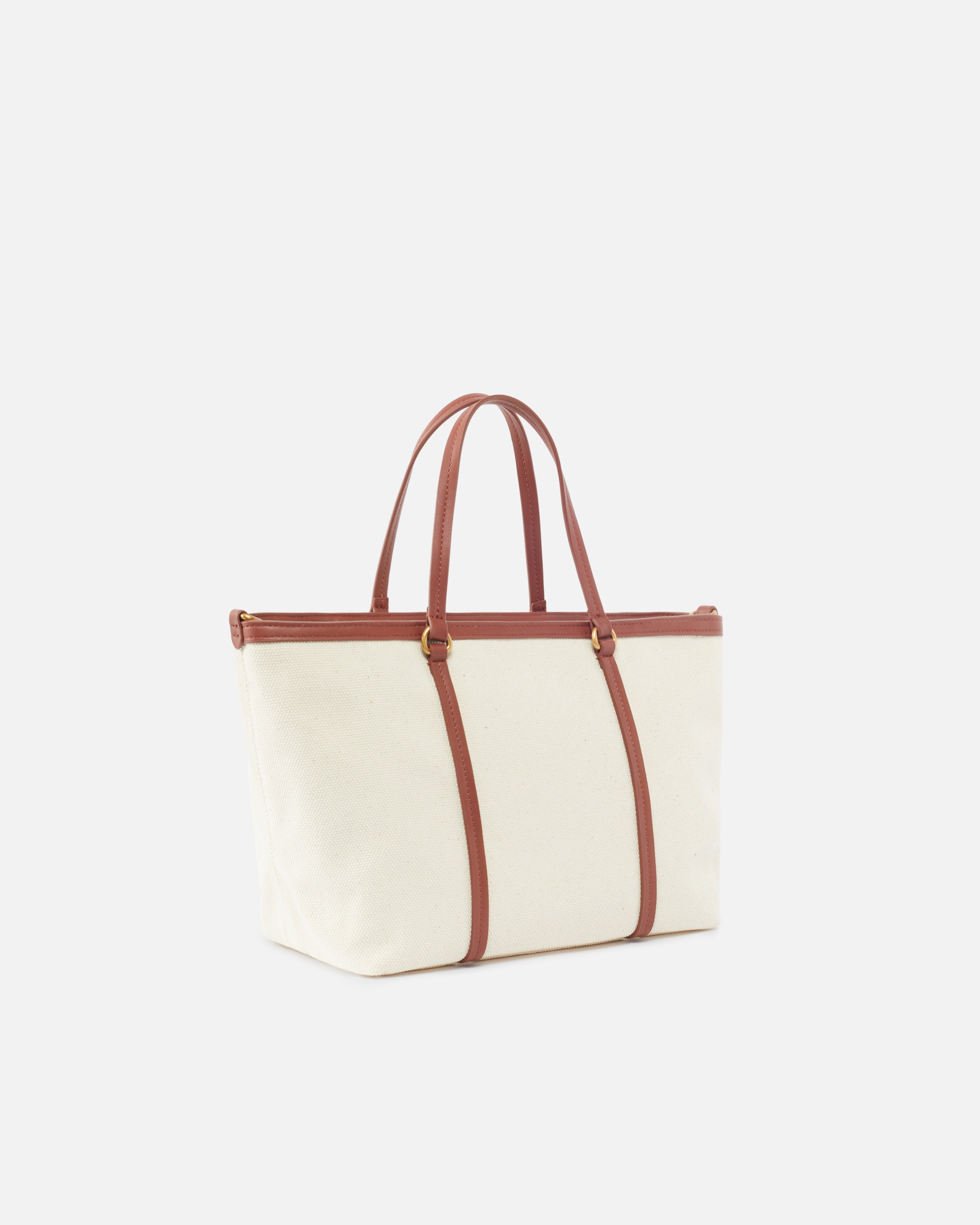 MEDIUM SHOPPER BAG IN RECYCLED CANVAS WITH TWO HANDLES - 2