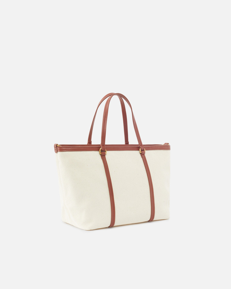PINKO MEDIUM SHOPPER BAG IN RECYCLED CANVAS WITH TWO HANDLES outlook