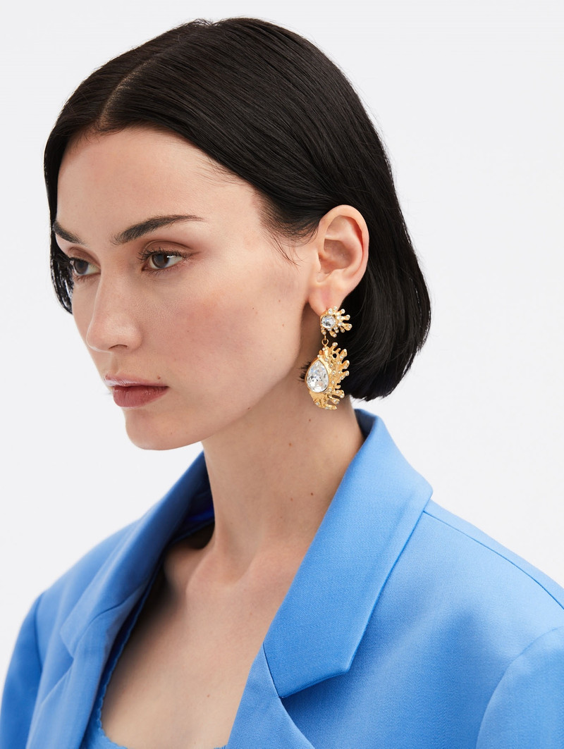 Oscar de la Renta PEAR-SHAPED CACTUS EARRINGS outlook