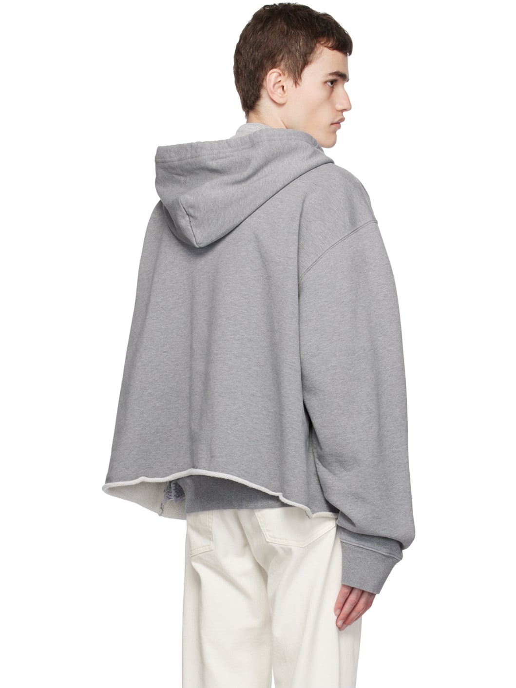 Gray Half-Zip Hoodie - 3